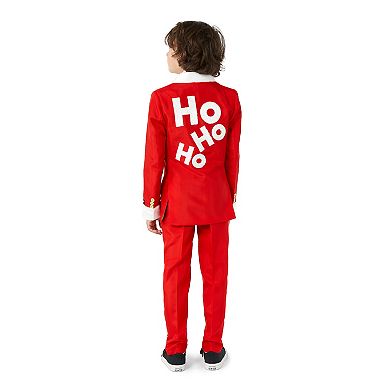 Boys 6-16 Suitmeister Santa Faux-Fur Jacket, Pants & Tie Suit Set