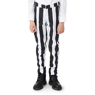 Boys 6-16 Suitmeister Beetlejuice™ Striped Jacket, Pants & Tie Suit Set
