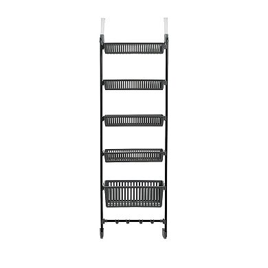 Household Essentials Over-the-Door 5-Basket Storage Rack