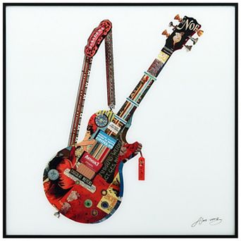 Empire Art Direct Electric Guitar Collage Framed Wall Art