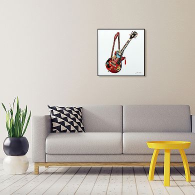 Empire Art Direct Electric Guitar Collage Framed Wall Art