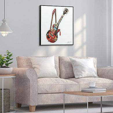 Empire Art Direct Electric Guitar Collage Framed Wall Art