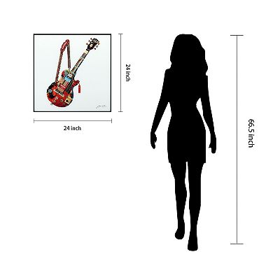 Empire Art Direct Electric Guitar Collage Framed Wall Art