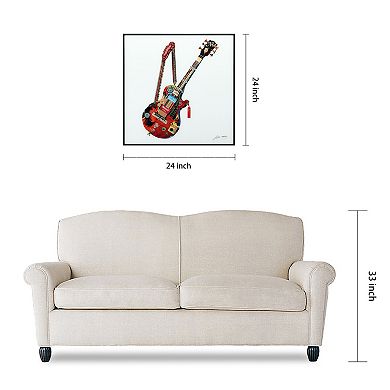 Empire Art Direct Electric Guitar Collage Framed Wall Art