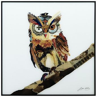 Empire Art Direct The Wisest Owl Collage Framed Wall Art