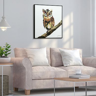 Empire Art Direct The Wisest Owl Collage Framed Wall Art