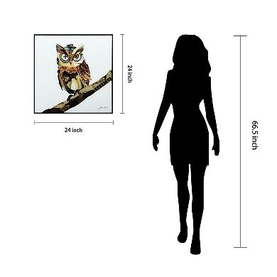 Empire Art Direct The Wisest Owl Collage Framed Wall Art