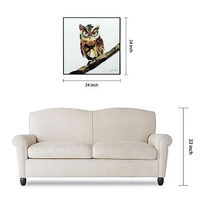 Empire Art Direct The Wisest Owl Collage Framed Wall Art