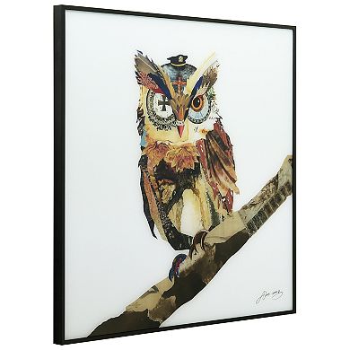 Empire Art Direct The Wisest Owl Collage Framed Wall Art