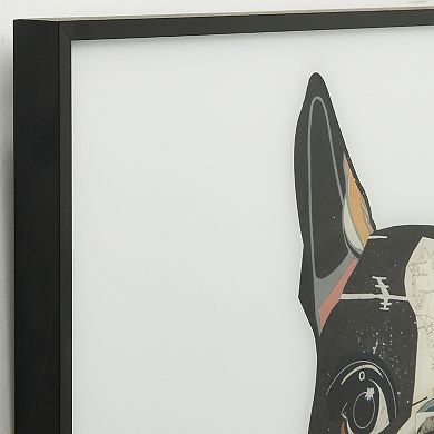Empire Art Direct Boston Terrier Collage Slim Framed Wall Art