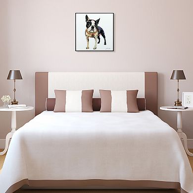 Empire Art Direct Boston Terrier Collage Slim Framed Wall Art