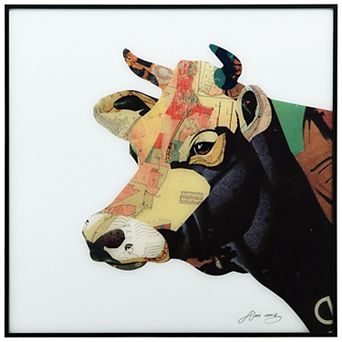 Empire Art Direct Bull Collage Framed Wall Art