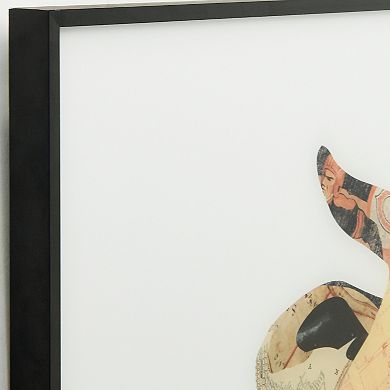 Empire Art Direct Bull Collage Framed Wall Art