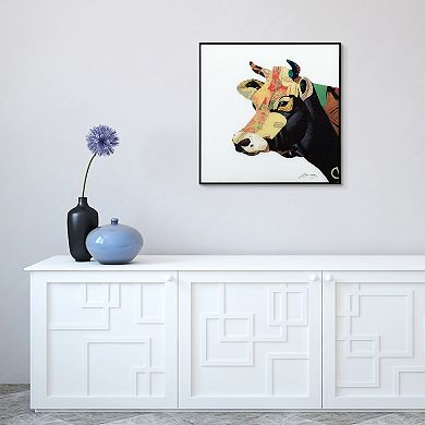 Empire Art Direct Bull Collage Framed Wall Art