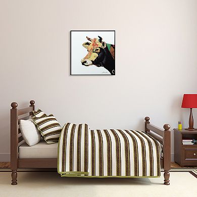 Empire Art Direct Bull Collage Framed Wall Art