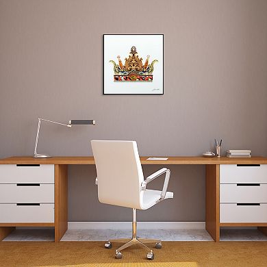 Empire Art Direct Crown With Curved Spires Collage Framed Wall Art