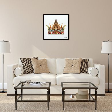 Empire Art Direct Crown With Curved Spires Collage Framed Wall Art