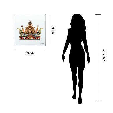 Empire Art Direct Crown With Curved Spires Collage Framed Wall Art