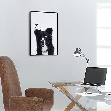 Empire Art Direct Border Collie Framed Wall Art