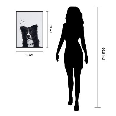 Empire Art Direct Border Collie Framed Wall Art