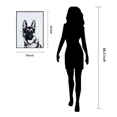 Empire Art Direct German Shepherd Framed Wall Art
