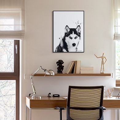 Empire Art Direct Siberian Husky Framed Wall Art