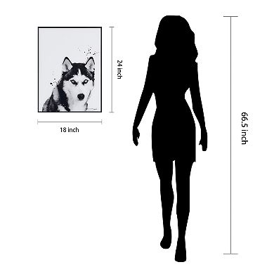Empire Art Direct Siberian Husky Framed Wall Art