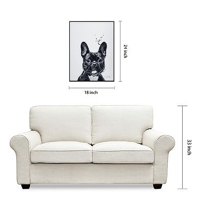 Empire Art Direct French Bulldog Framed Wall Art