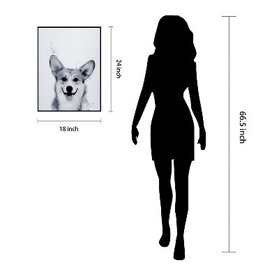 Empire Art Direct Corgi Framed Wall Art