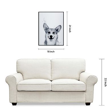 Empire Art Direct Corgi Framed Wall Art