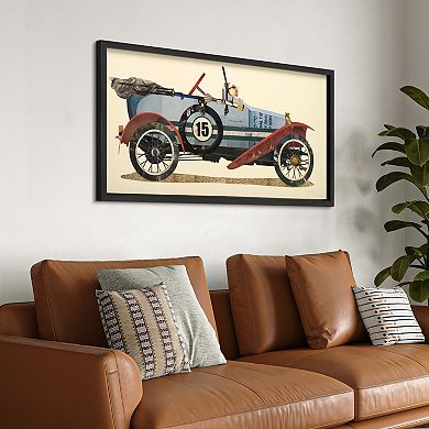 Empire Art Direct Antique Automobile #1 Collage Framed Graphic Wall Art