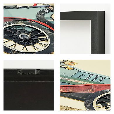 Empire Art Direct Antique Automobile #1 Collage Framed Graphic Wall Art