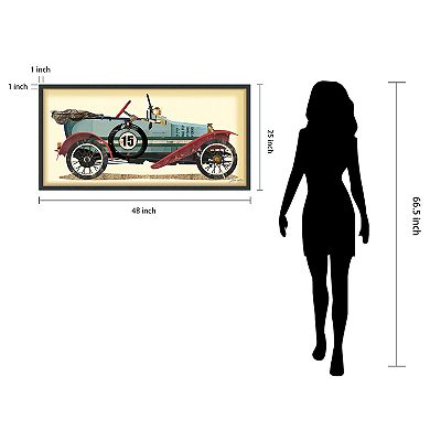 Empire Art Direct Antique Automobile #1 Collage Framed Graphic Wall Art