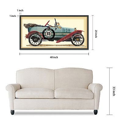 Empire Art Direct Antique Automobile #1 Collage Framed Graphic Wall Art