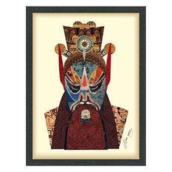 Empire Art Direct Beijing Opera Mask #2 Collage Framed Graphic Wall Art