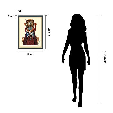 Empire Art Direct Beijing Opera Mask #2 Collage Framed Graphic Wall Art