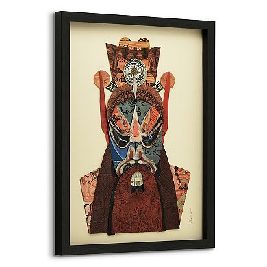 Empire Art Direct Beijing Opera Mask #2 Collage Framed Graphic Wall Art