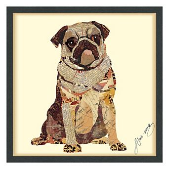 Empire Art Direct My Puggy Collage Framed Graphic Wall Art