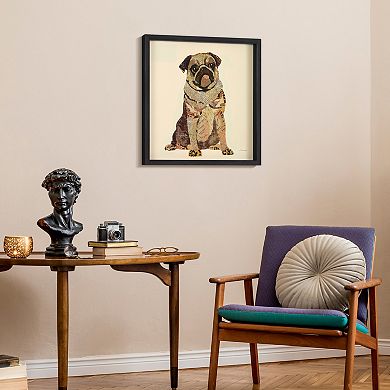 Empire Art Direct My Puggy Collage Framed Graphic Wall Art