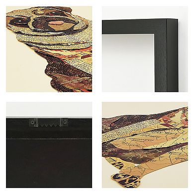 Empire Art Direct My Puggy Collage Framed Graphic Wall Art