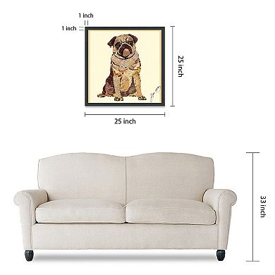 Empire Art Direct My Puggy Collage Framed Graphic Wall Art