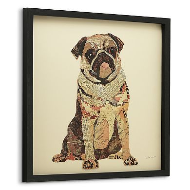 Empire Art Direct My Puggy Collage Framed Graphic Wall Art