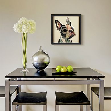 Empire Art Direct French Bulldog Collage Framed Graphic Wall Art