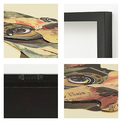 Empire Art Direct French Bulldog Collage Framed Graphic Wall Art