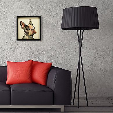 Empire Art Direct French Bulldog Collage Framed Graphic Wall Art