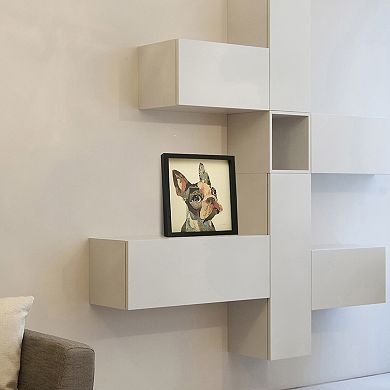 Empire Art Direct French Bulldog Collage Framed Graphic Wall Art