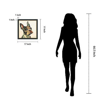 Empire Art Direct French Bulldog Collage Framed Graphic Wall Art