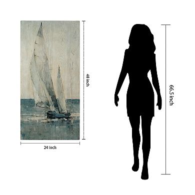 Empire Art Direct Grey Seas I Wood Wall Art