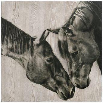 Empire Art Direct Horse Love Portrait Wood Wall Art