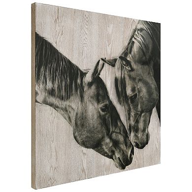 Empire Art Direct Horse Love Portrait Wood Wall Art